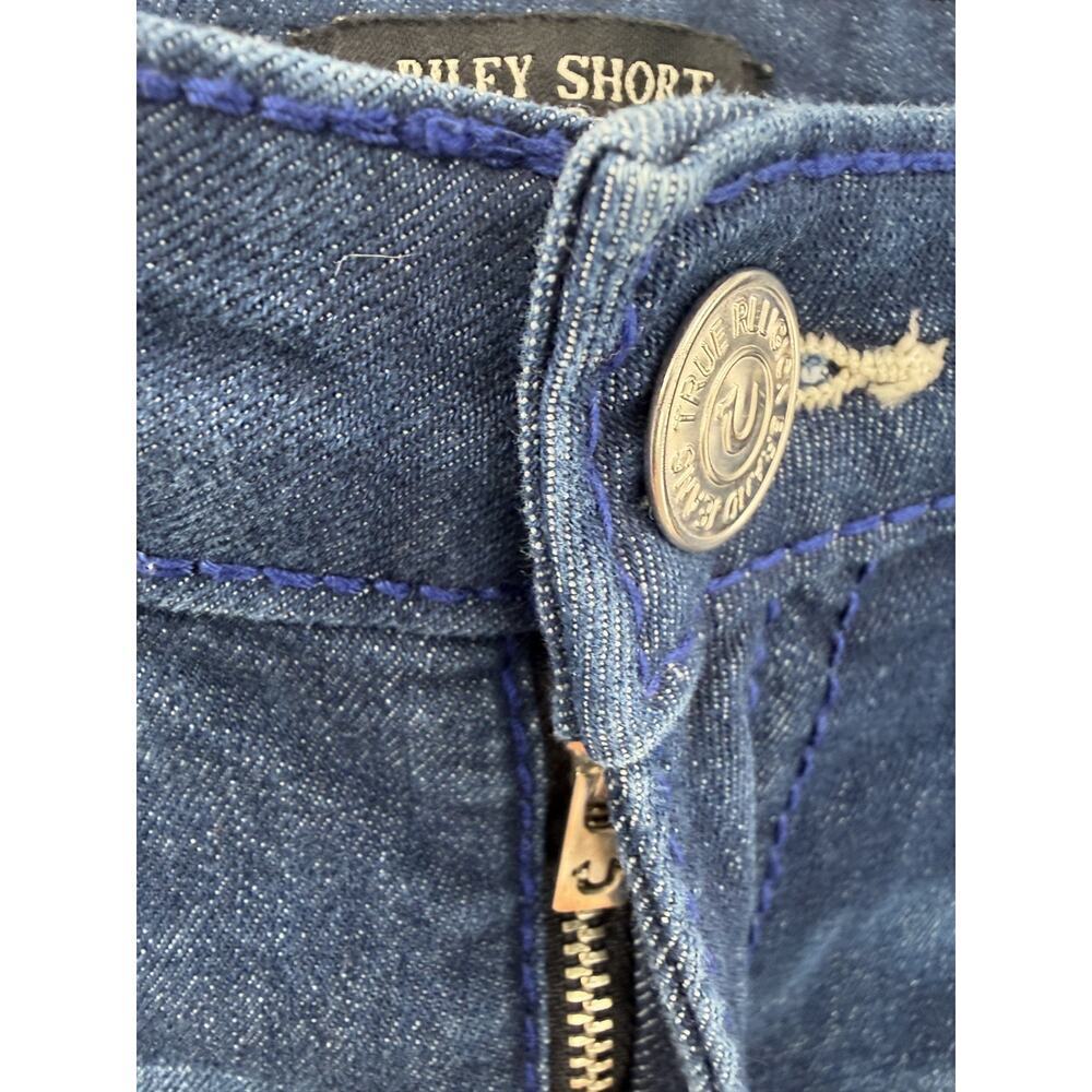 True Religion Classic Men's Riley Mid-Rise Bermuda Denim Shorts Casual Size 31 - Picture 4 of 10